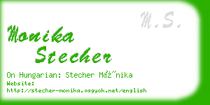 monika stecher business card